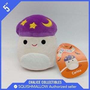Squishmallow Kellytoy Plush Halloween 2023 Carina the Mushroom 5" Inch NWT NEW